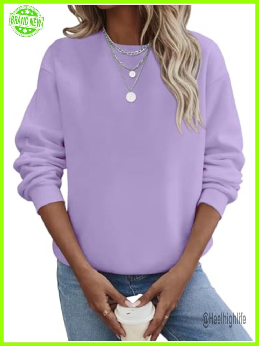 Fleece Crewneck Oversized Tunic Sweatshirt Long Sleeve Casual Fall Top